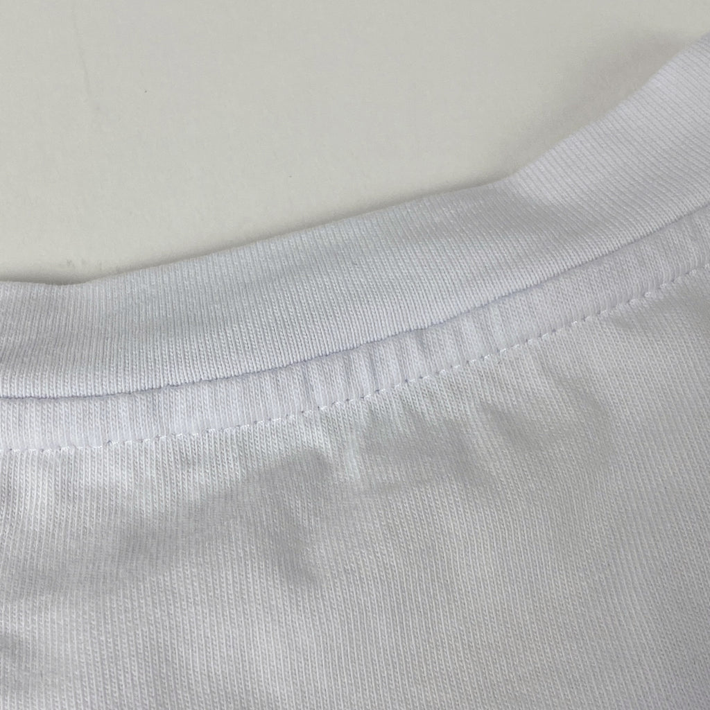 モンクレール ロゴ Tシャツ クルーネック トップス 半袖Ｔシャツ 綿 ホワイト メンズ 【中古】