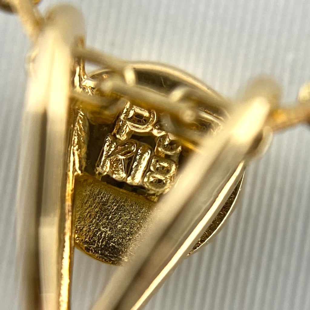 メレダイヤ デザインネックレス YG イエローゴールド ペンダント ネックレス K18 ダイヤモンド レディース 【中古】 
 ラッピング可