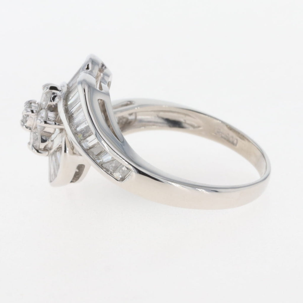 メレダイヤ デザインリング プラチナ 指輪 リング 15.5号 Pt900 ダイヤモンド レディース 【中古】 
 ラッピング可