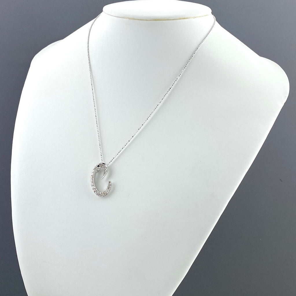 メレダイヤ デザインネックレス K18 ペンダント ネックレス 750 ダイヤモンド レディース 【中古】 
 ラッピング可