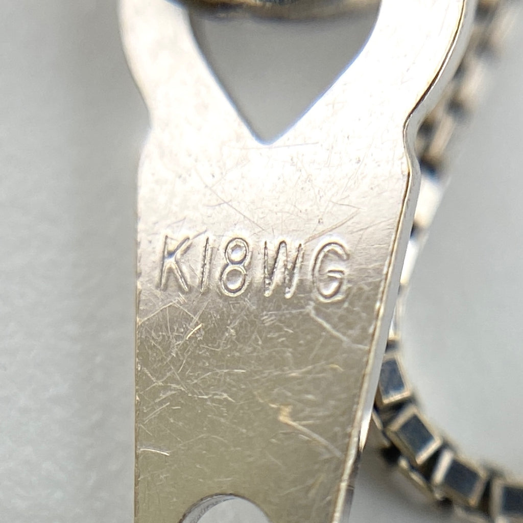 メレダイヤ デザインネックレス WG ホワイトゴールド ペンダント ネックレス K18 ダイヤモンド レディース 【中古】 
 ラッピング可