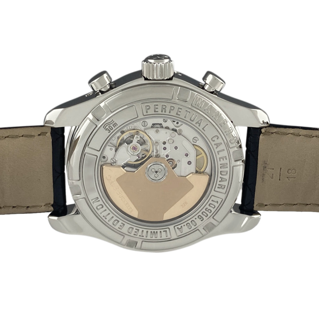 Carl F.Bucherer マネロ 150本限定 00.10906.08.13.01 腕時計 SS レザー 自動巻き シルバー メンズ 【中古】 ラッピング可