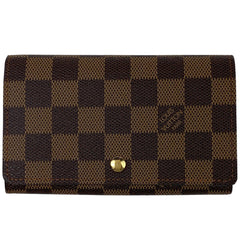 ルイ・ヴィトン ポルト モネ ビエ トレゾール L字ファスナー 二つ折り財布 ダミエ ブラウン N61730 レディース 【中古】 brbag