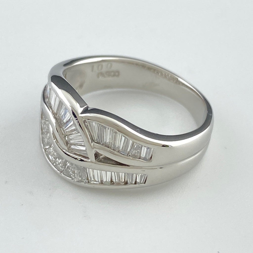 メレダイヤ デザインリング プラチナ 指輪 リング 9.5号 Pt900 ...