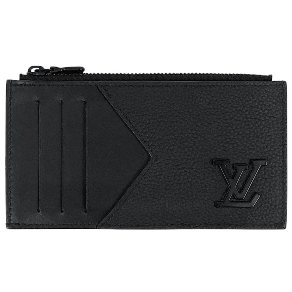 ルイ・ヴィトン コインカード ホルダー カードケース LV アエログラム コインケース レザー ノワール(ブラック) M82068 メンズ 【中古】 ラッピング可