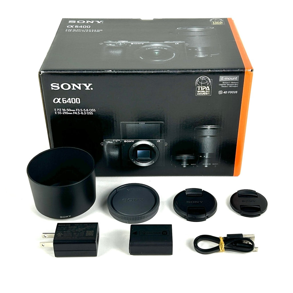 ソニー SONY α6400 ダブルズームレンズキット ILCE-6400Y ブラック デジタル ミラーレス 一眼カメラ 【中古】