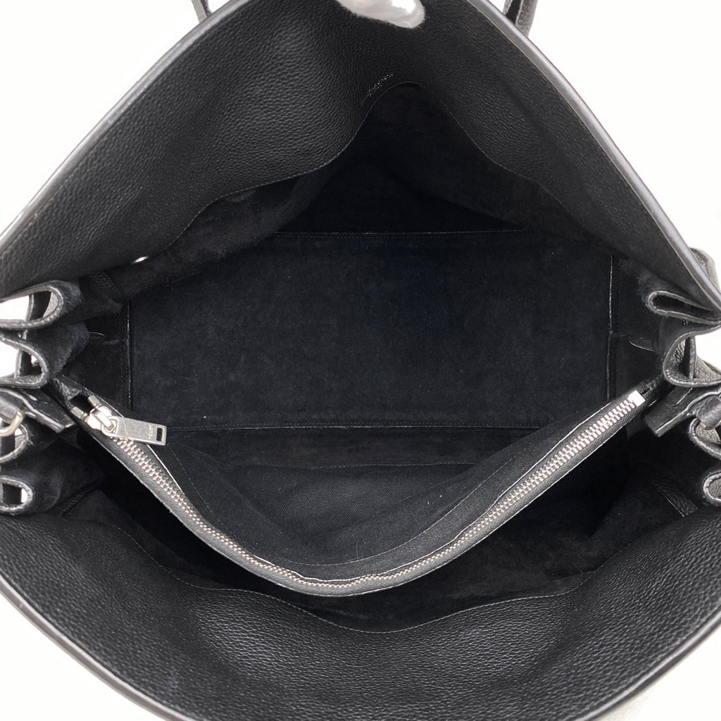 サンローラン サック ド ジュール スープル 2WAY ショルダーバッグ ハンドバッグ レザー ブラック レディース 【中古】brbag