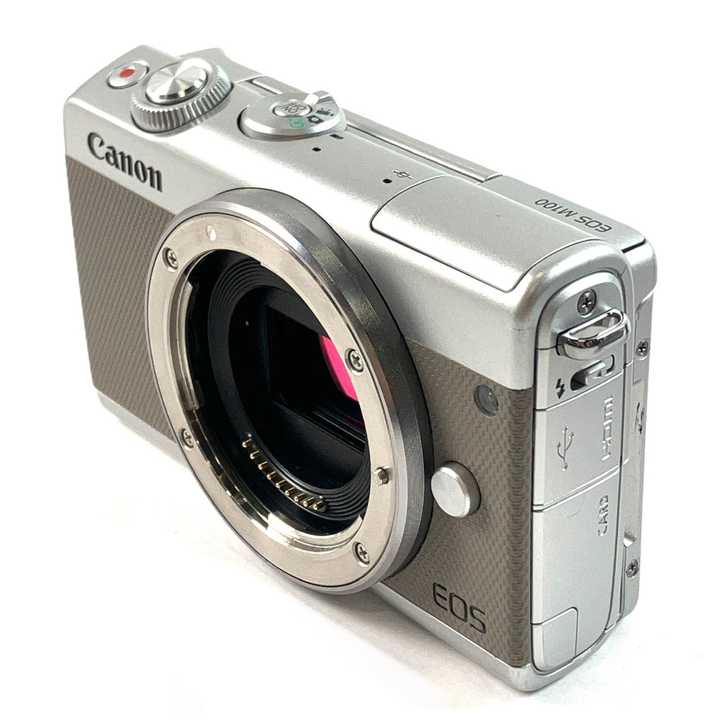 キヤノン Canon EOS M100 ダブルズームキット  グレー デジタル ミラーレス 一眼カメラ 【中古】