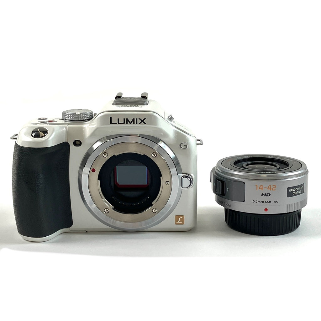 パナソニック Panasonic LUMIX DMC-G5X 電動ズームレンズキット シェルホワイト デジタル ミラーレス 一眼カメラ 【中古】