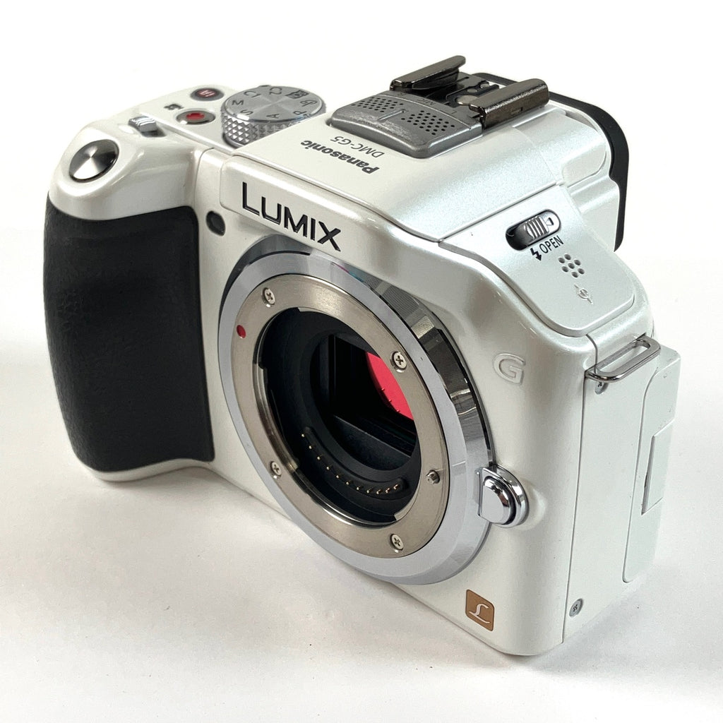 パナソニック Panasonic LUMIX DMC-G5X 電動ズームレンズキット シェルホワイト デジタル ミラーレス 一眼カメラ 【中古】