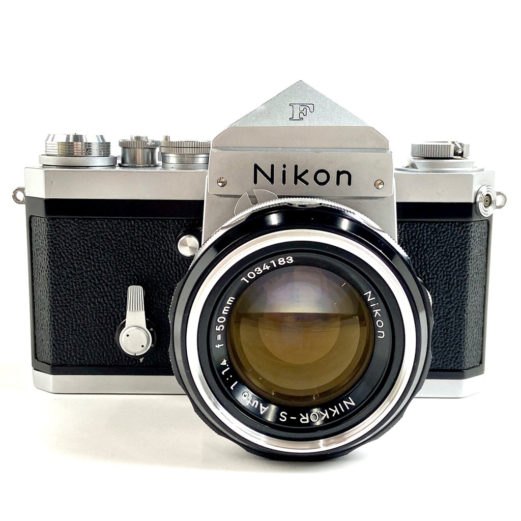 ニコン Nikon F アイレベル シルバー ＋ NIKKOR-S Auto 50mm F1.4 フィルム マニュアルフォーカス 一眼レフカメラ 【中古】