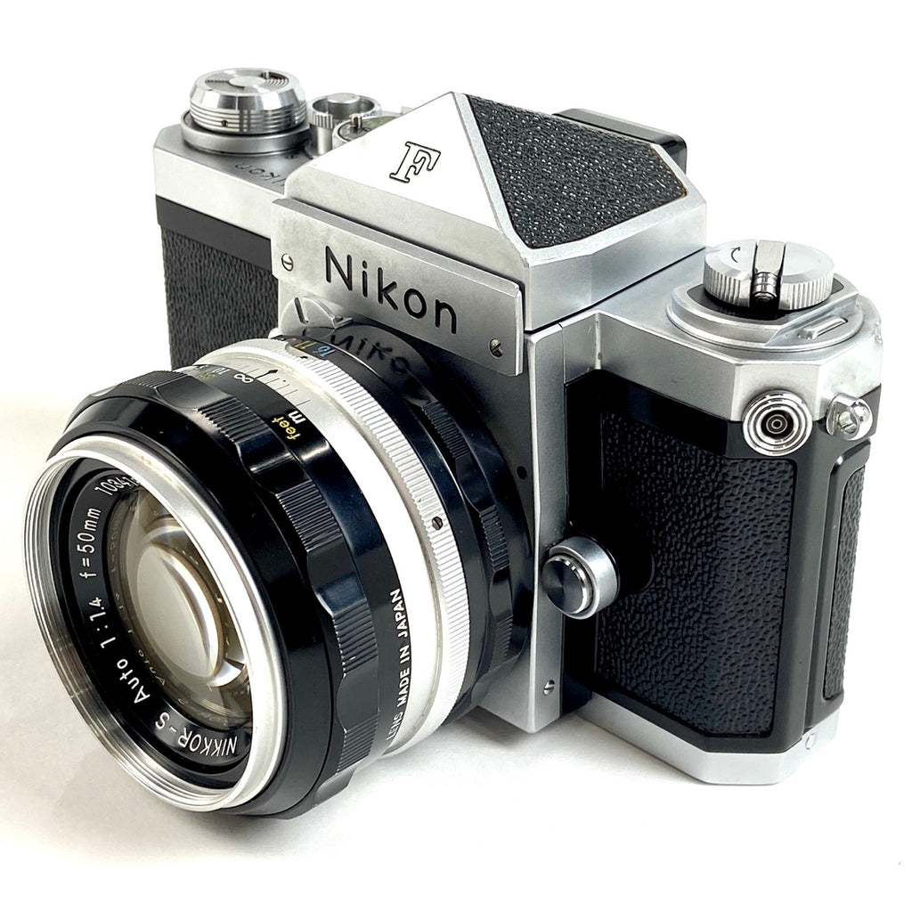 ニコン Nikon F アイレベル シルバー ＋ NIKKOR-S Auto 50mm F1.4 フィルム マニュアルフォーカス 一眼レフカメラ 【中古】