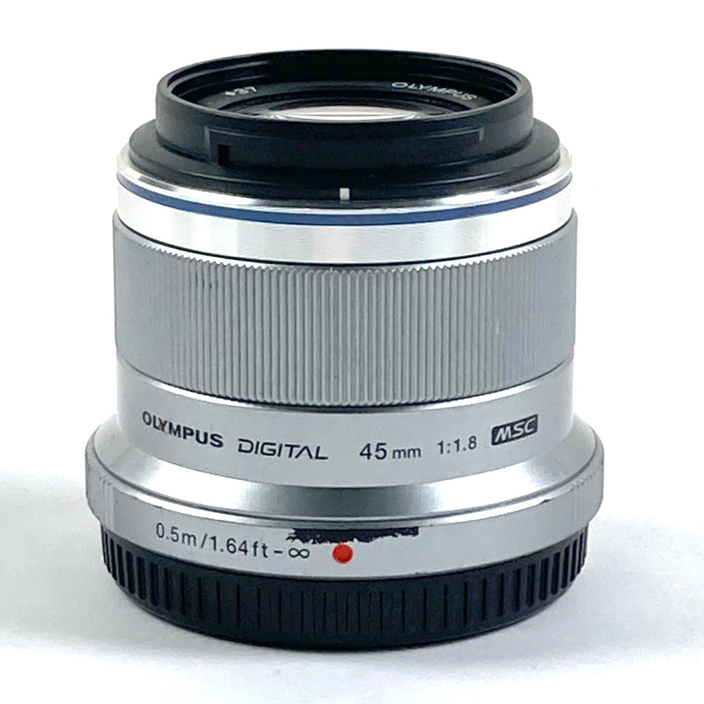 オリンパス OLYMPUS M.ZUIKO DIGITAL 45mm F1.8 シルバー 一眼カメラ用レンズ（オートフォーカス） 【中古】