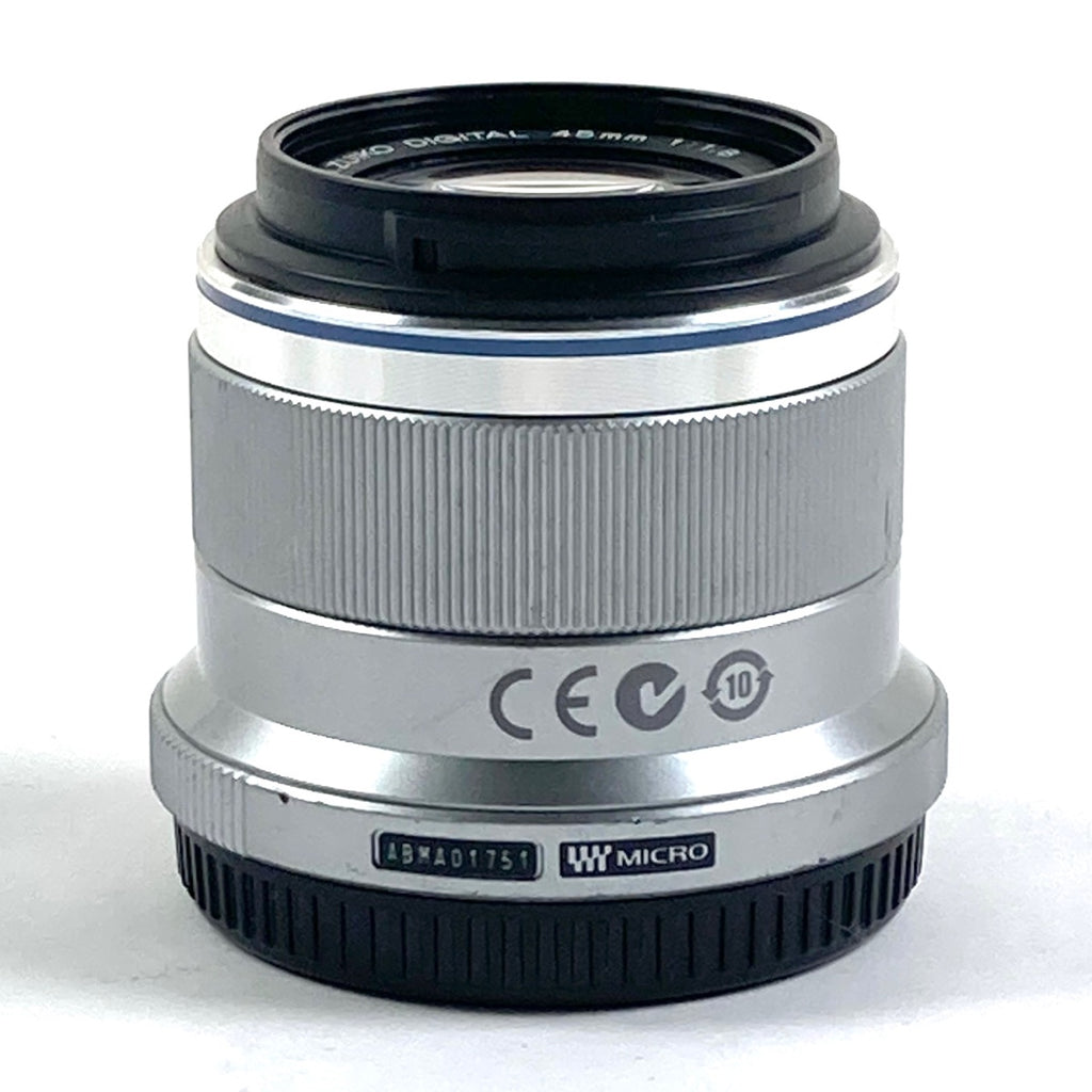 オリンパス OLYMPUS M.ZUIKO DIGITAL 45mm F1.8 シルバー 一眼カメラ用レンズ（オートフォーカス） 【中古】