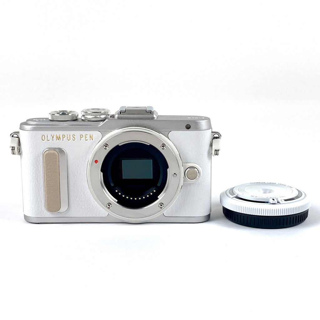 オリンパス OLYMPUS PEN E-PL8 ホワイト ＋ ボディキャップレンズ BCL-1580 ホワイト デジタル ミラーレス 一眼カメラ 【中古】