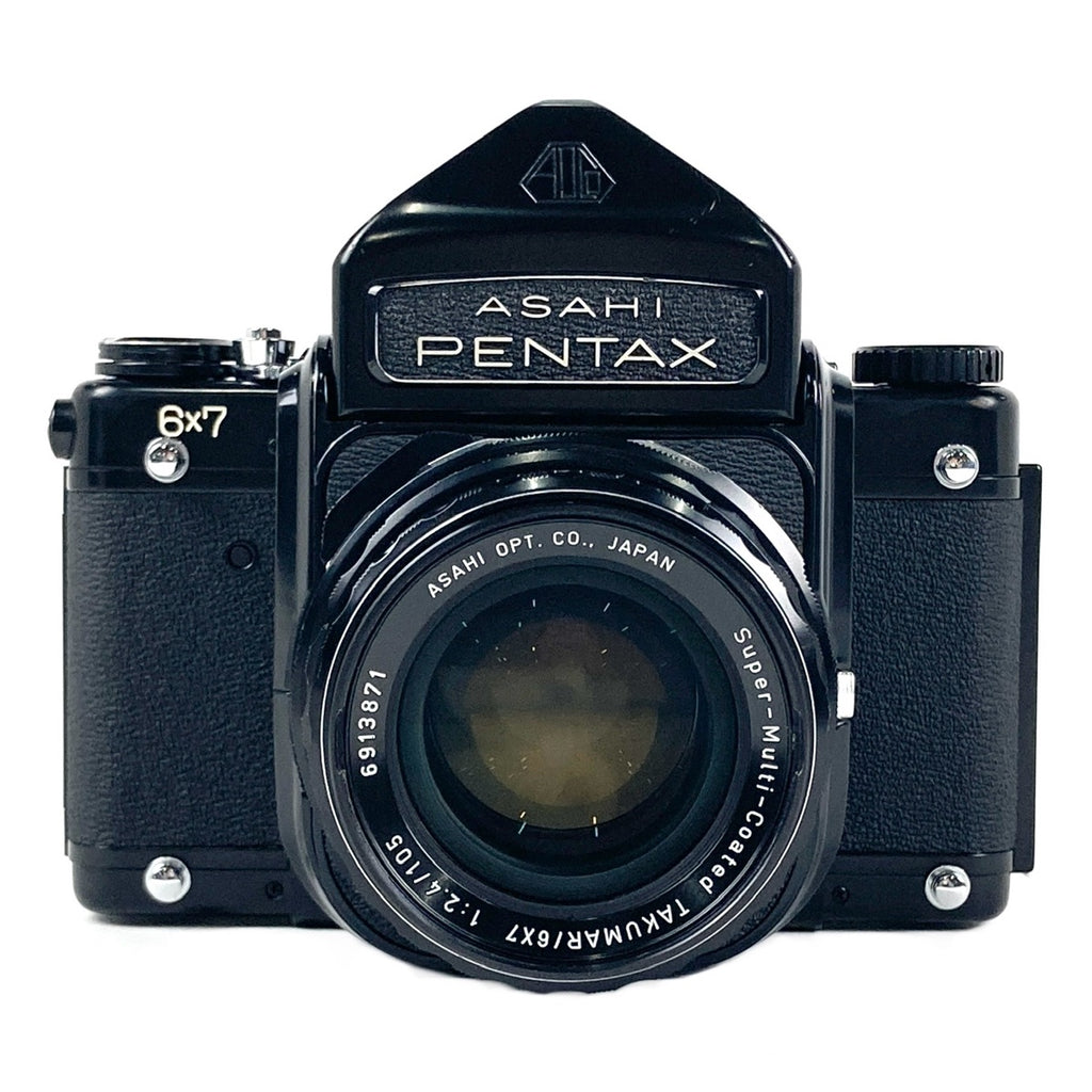 ペンタックス PENTAX 6X7 + TAKUMAR 6X7 105mm F2.4 67 バケペン用 中判カメラ 【中古】