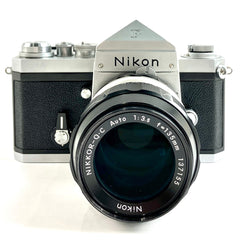 ニコン Nikon F アイレベル シルバー ＋ NIKKOR-Q.C Auto 135mm F3.5 フィルム マニュアルフォーカス 一眼レフカメラ 【中古】