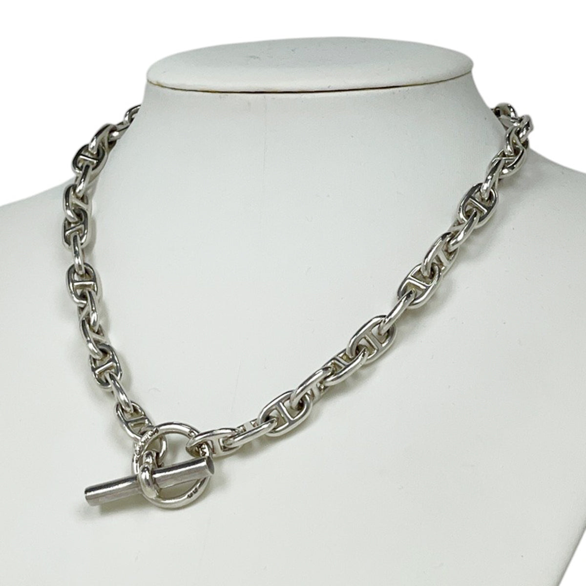 【HERMES】シェーヌダンクルネックレス/シルバー/PM43 バイセル公式】エルメス シェーヌダンクル ネックレス PM 43コマ