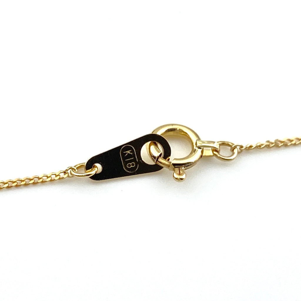 メレダイヤ デザインネックレス YG イエローゴールド ペンダント ネックレス K18 ダイヤモンド レディース 【中古】nbjwl