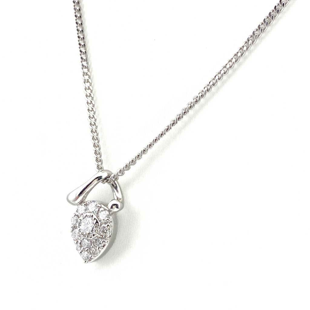 メレダイヤ デザインネックレス プラチナ ペンダント ネックレス Pt900 Pt850 ダイヤモンド レディース 【中古】nbjwl