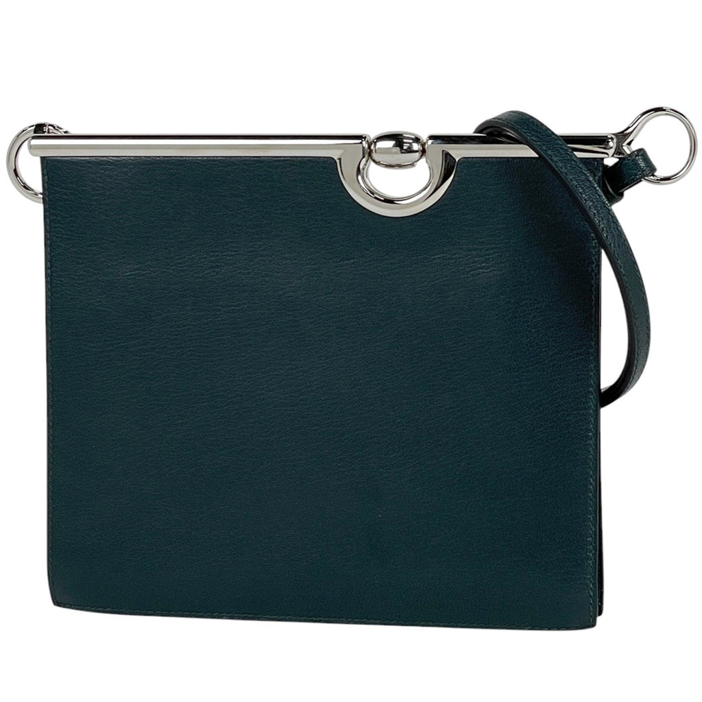 エルメス モール ドゥ ブリッド ショルダーバッグ グレインレザー グリーン Z レディース 【中古】 brbag