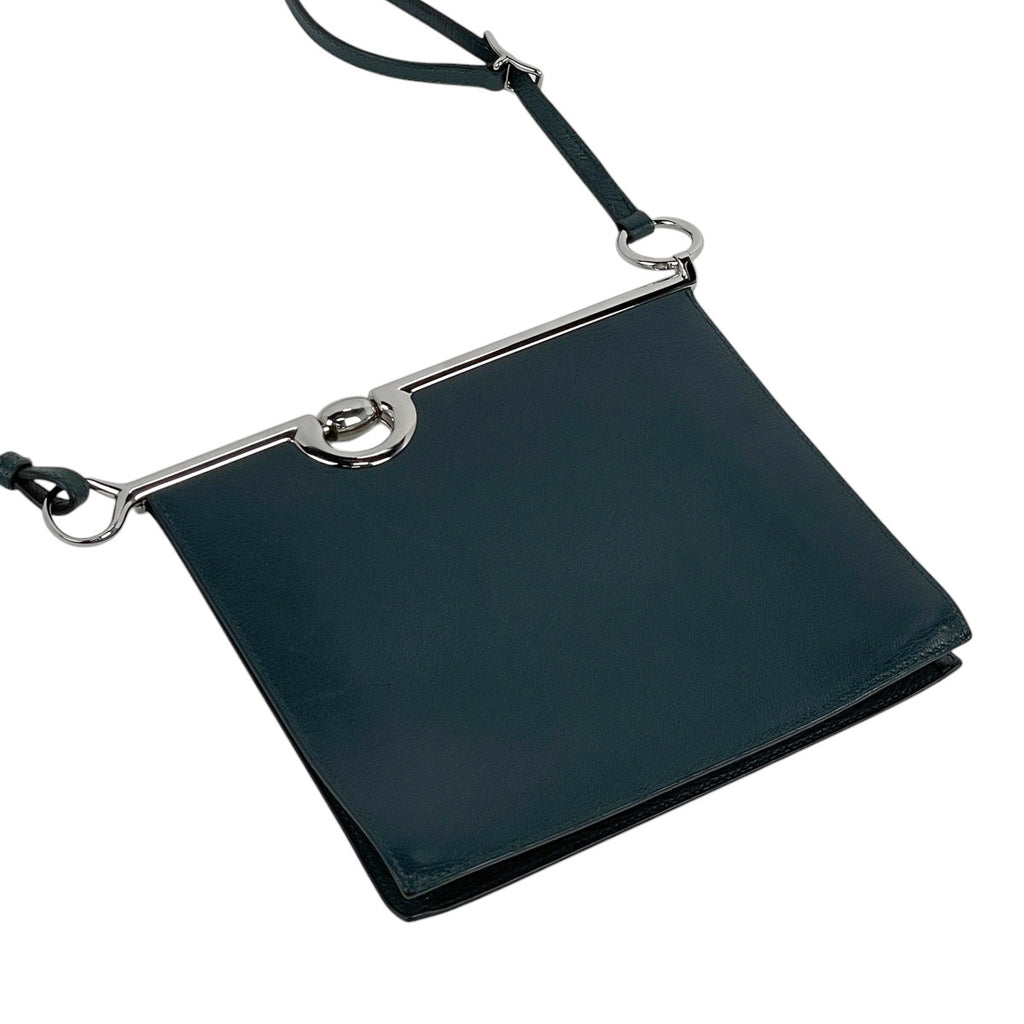 エルメス モール ドゥ ブリッド ショルダーバッグ グレインレザー グリーン Z レディース 【中古】 brbag