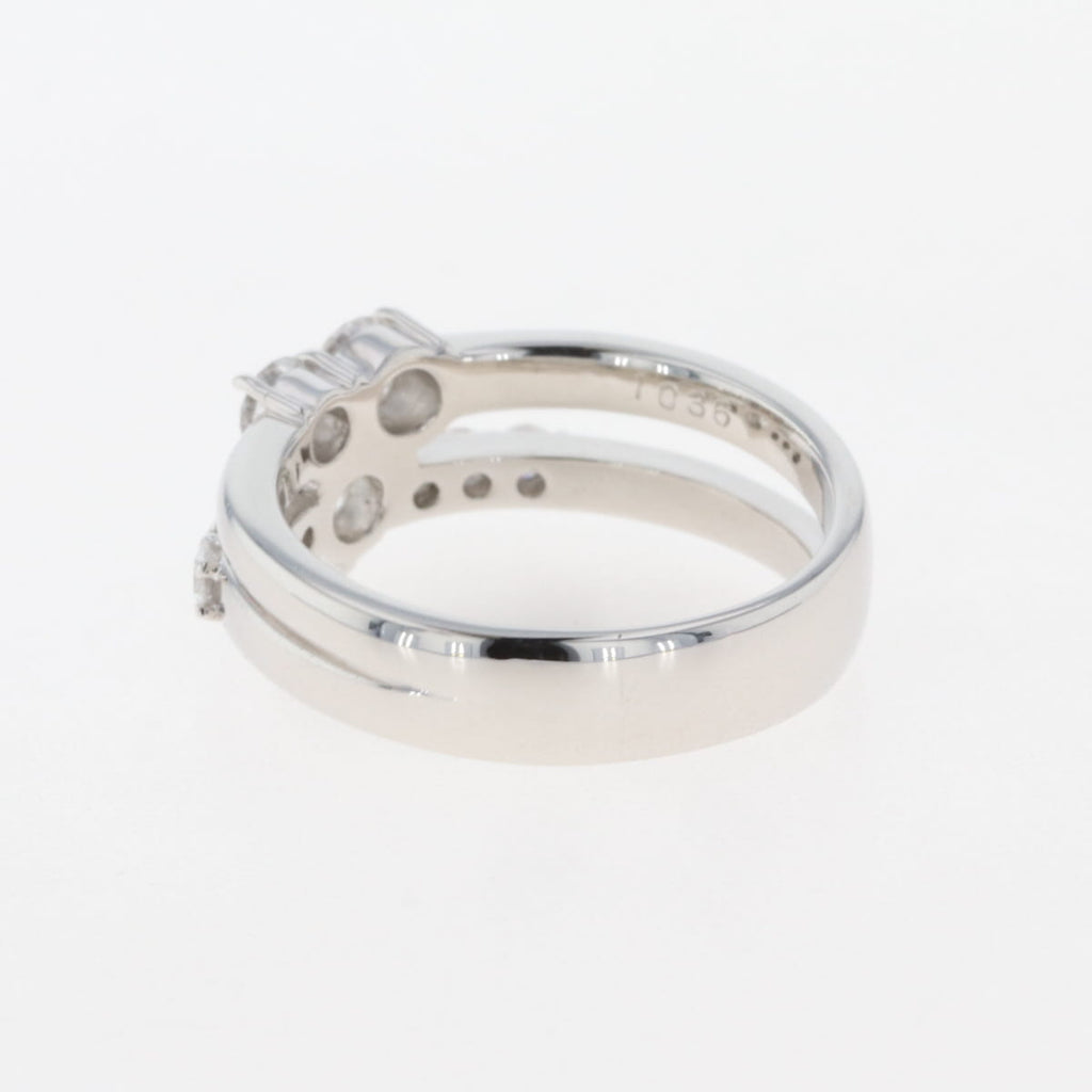 メレダイヤ デザインリング プラチナ 指輪 リング 16号 Pt950 ダイヤモンド レディース 【中古】 
 ラッピング可