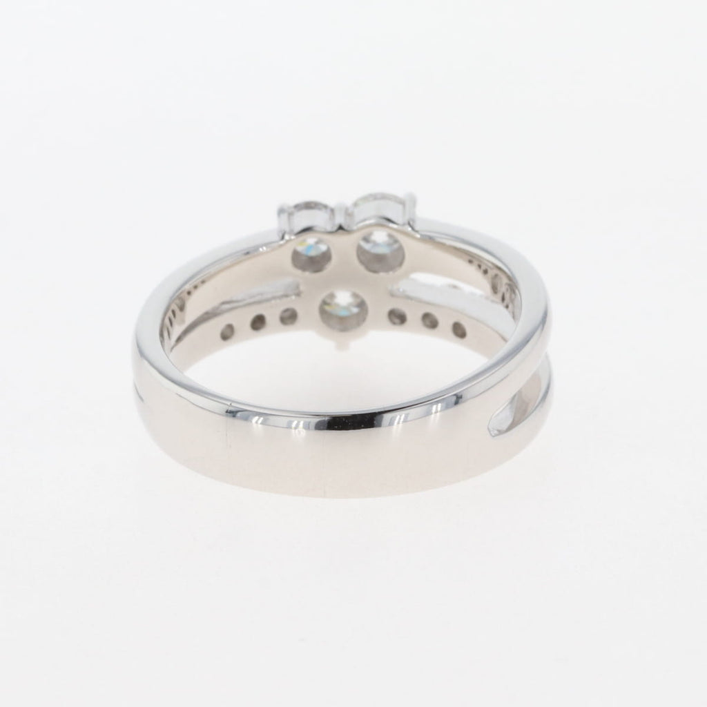 メレダイヤ デザインリング プラチナ 指輪 リング 16号 Pt950 ダイヤモンド レディース 【中古】 
 ラッピング可