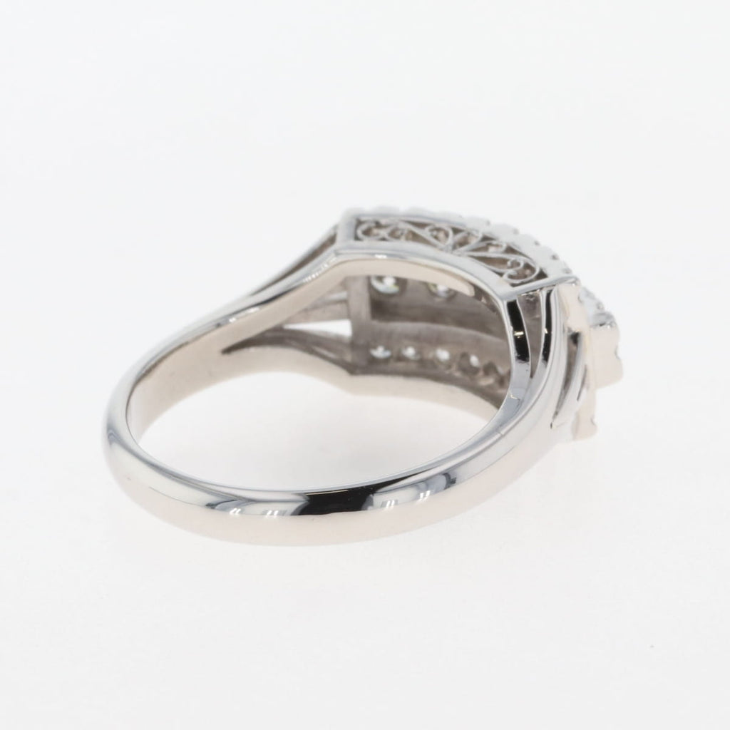 メレダイヤ デザインリング プラチナ 指輪 リング 15号 Pt900 ダイヤモンド レディース 【中古】 
 ラッピング可