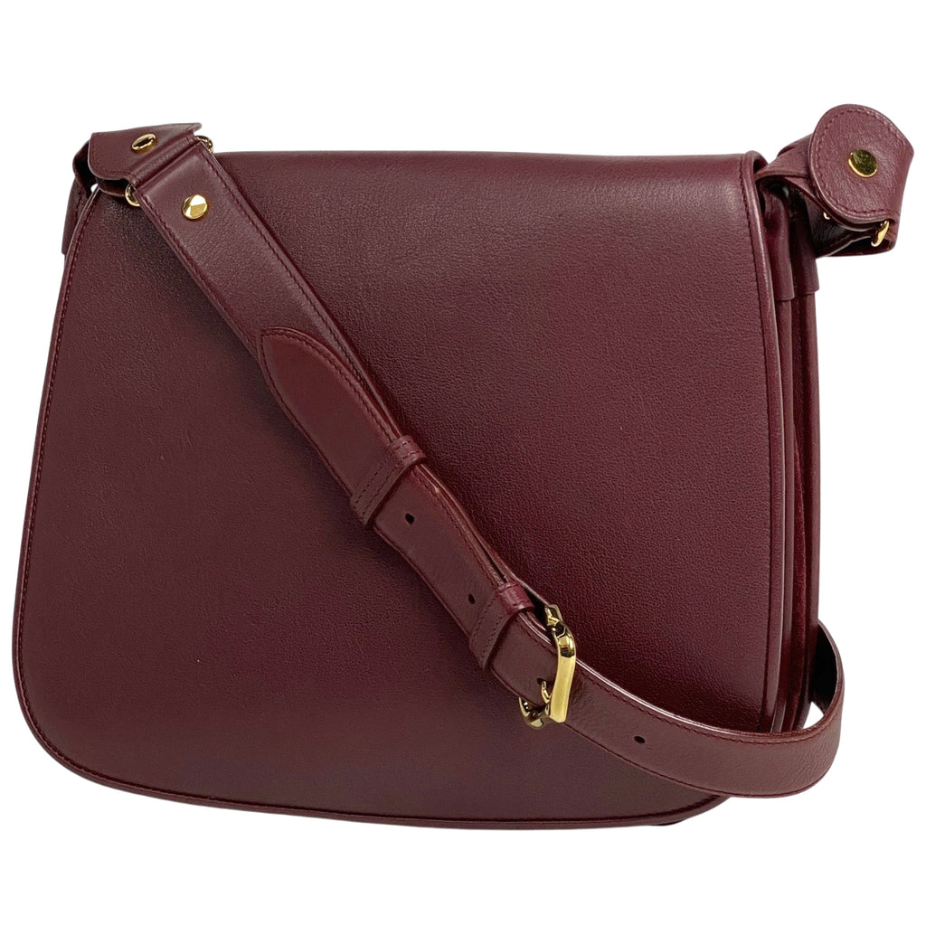 カルティエ マストライン ショルダーバッグ 斜め掛け ショルダーバッグ レザー ボルドー レディース 【中古】brbag