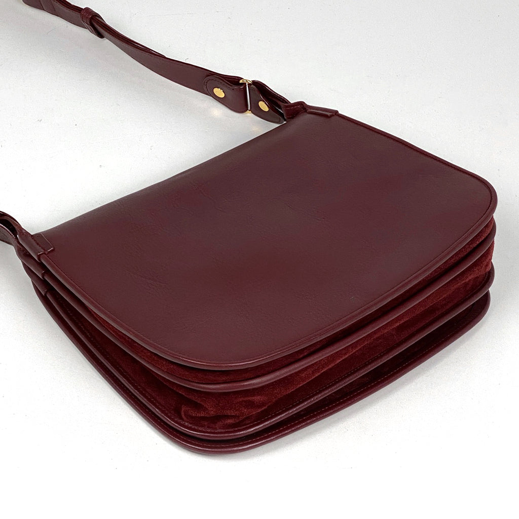 カルティエ マストライン ショルダーバッグ 斜め掛け ショルダーバッグ レザー ボルドー レディース 【中古】brbag
