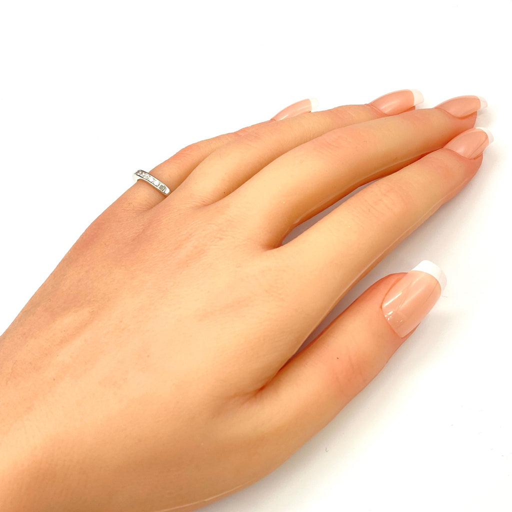 メレダイヤ デザインリング プラチナ 指輪 リング 11号 Pt900 ダイヤモンド レディース 【中古】nbjwl