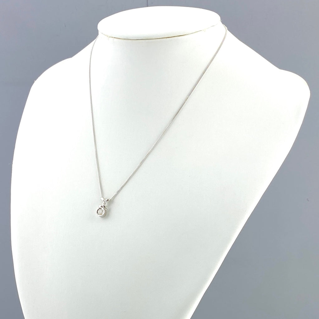 ダイヤモンド デザインネックレス プラチナ ペンダント ネックレス Pt850 ダイヤモンド レディース 【中古】nbjwl