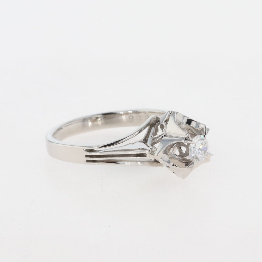 メレダイヤ デザインリング プラチナ 指輪 リング 9号 Pt900 ダイヤモンド レディース 【中古】, ラッピング可