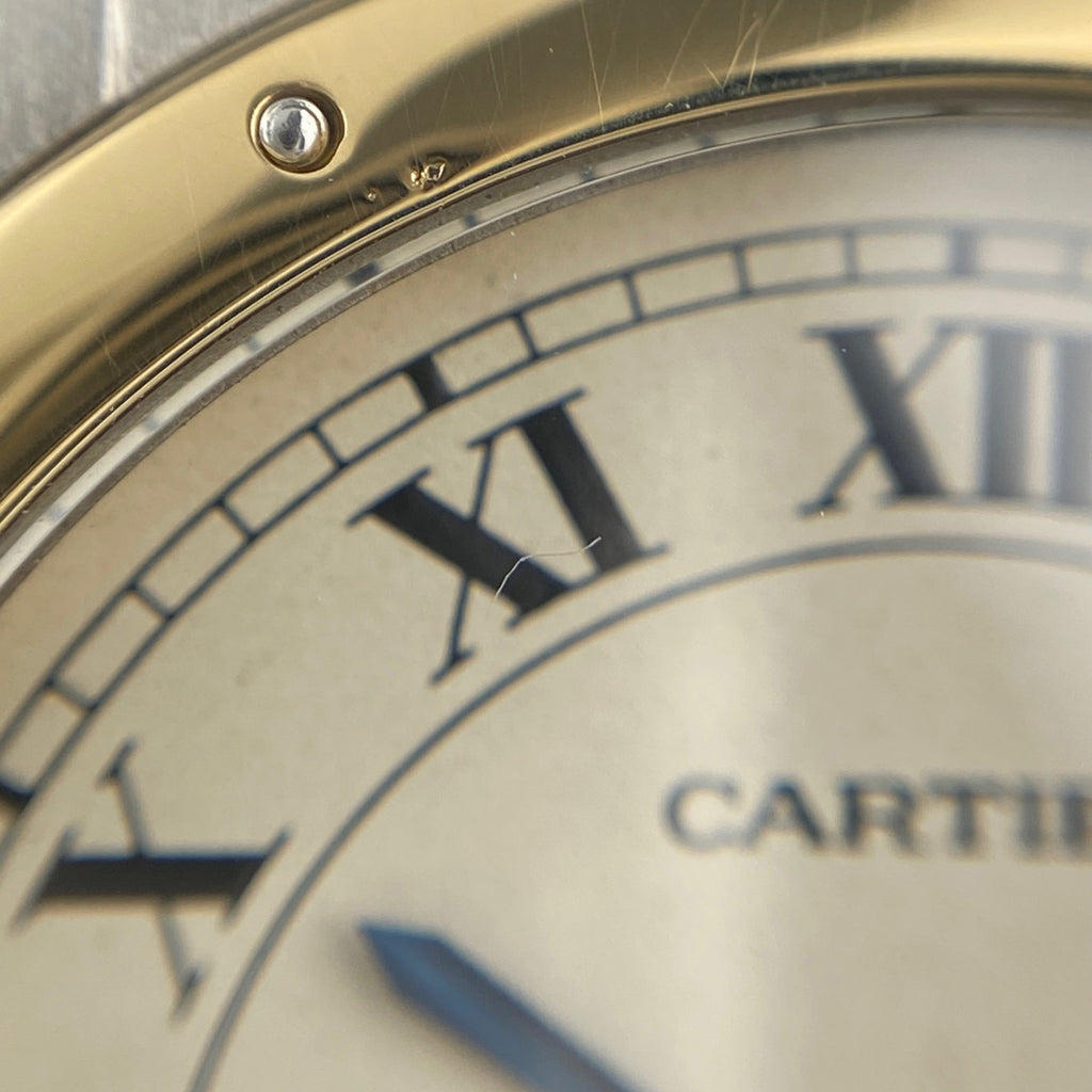 カルティエ パンテール クーガー LM 腕時計 SS YG レザー クォーツ アイボリー ユニセックス 【中古】 
 ラッピング可