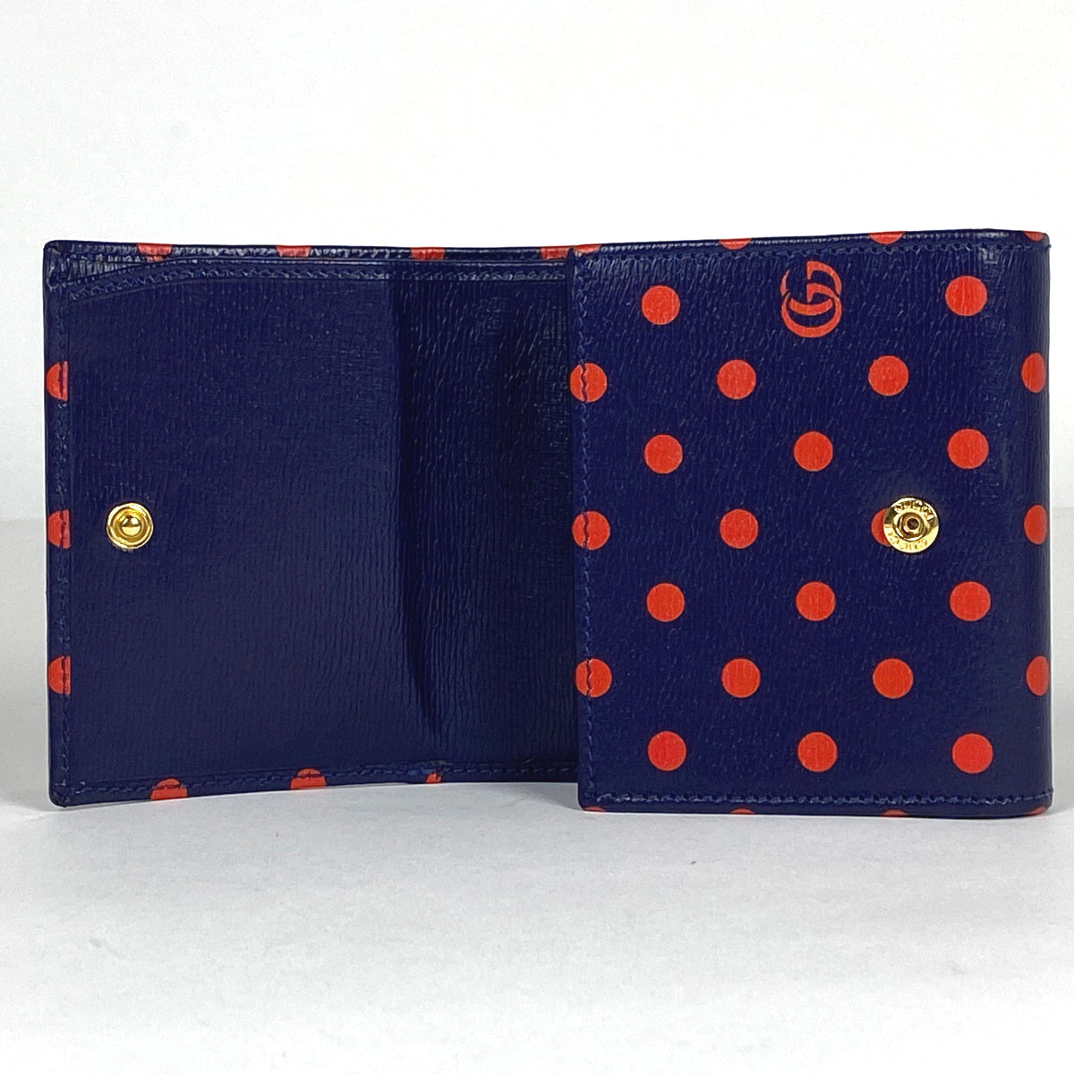 【新品未使用】【COMME des GARCONS】二つ折財布　ドット　ネイビープレゼント