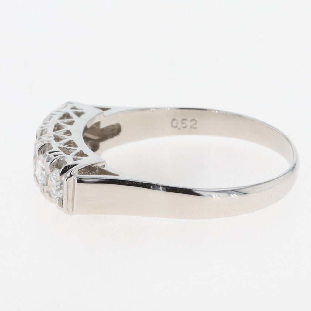 メレダイヤ デザインリング プラチナ 指輪 リング 17号 Pt850 ダイヤモンド レディース 【中古】 
 ラッピング可