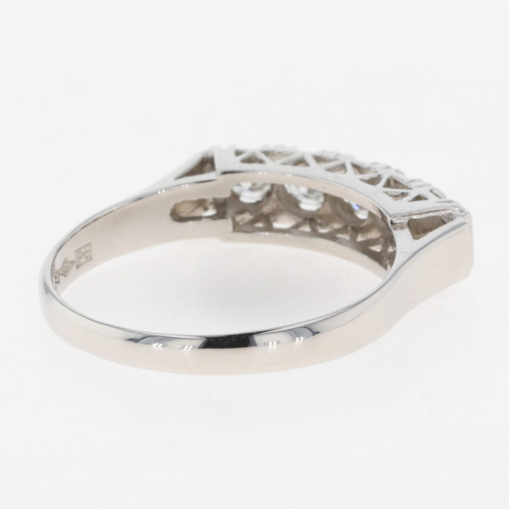 メレダイヤ デザインリング プラチナ 指輪 リング 17号 Pt850 ダイヤモンド レディース 【中古】 
 ラッピング可