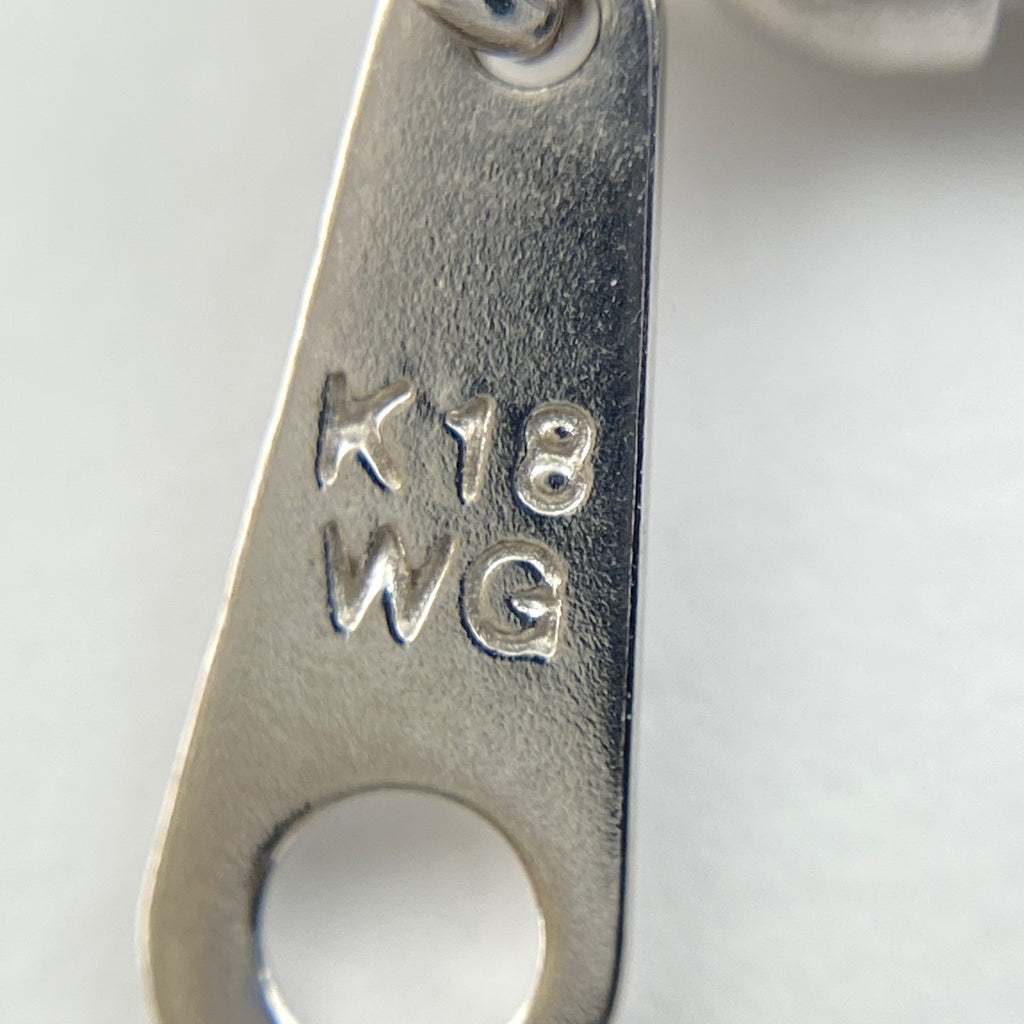 メレダイヤ デザインネックレス WG ホワイトゴールド ペンダント シェル ネックレス K18 WG ダイヤモンド レディース 【中古】 
 ラッピング可