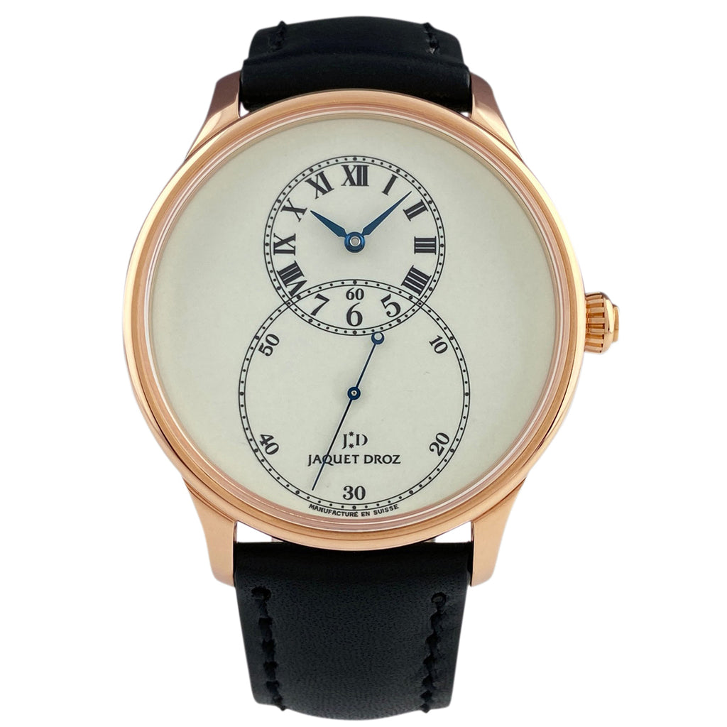 ジャケドロー JAQUET DROZ グランセコンド J003033204 腕時計 PG レザー 自動巻き アイボリー メンズ 【中古】 
 ラッピング可