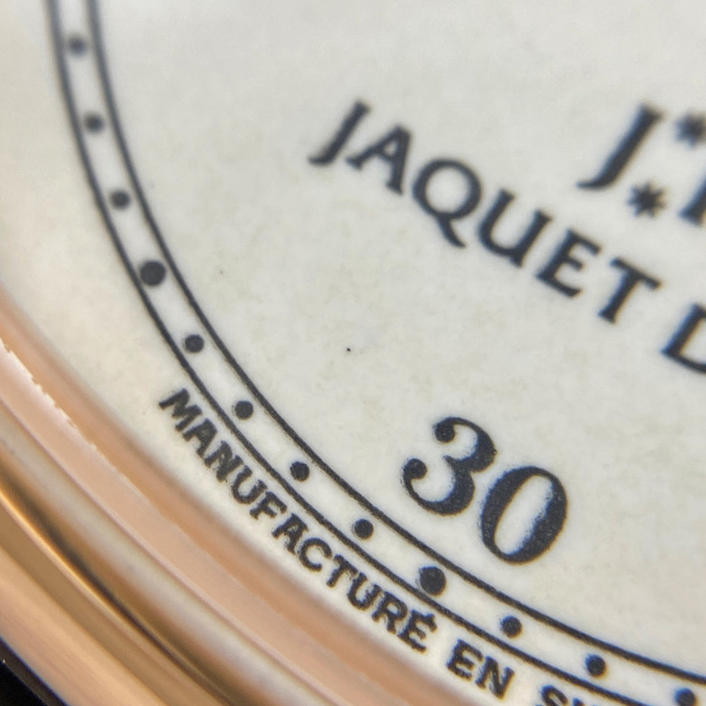 ジャケドロー JAQUET DROZ グランセコンド J003033204 腕時計 PG レザー 自動巻き アイボリー メンズ 【中古】 
 ラッピング可