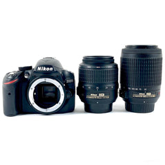 ニコン Nikon D3200 200mm ダブルズームキット ブラック デジタル 一眼レフカメラ 【中古】