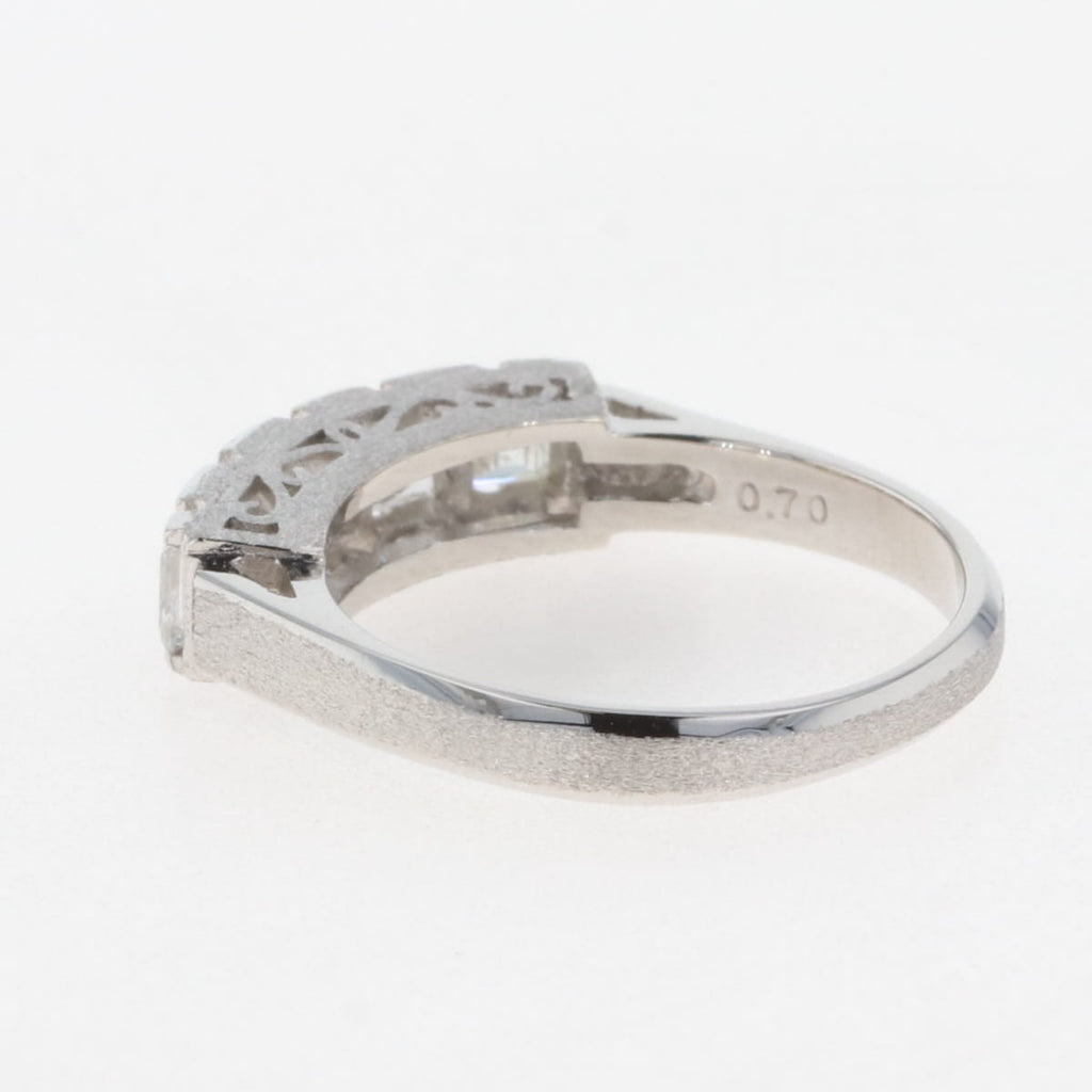 メレダイヤ デザインリング プラチナ 指輪 リング 7.5号 Pt850 ダイヤモンド レディース 【中古】 
 ラッピング可