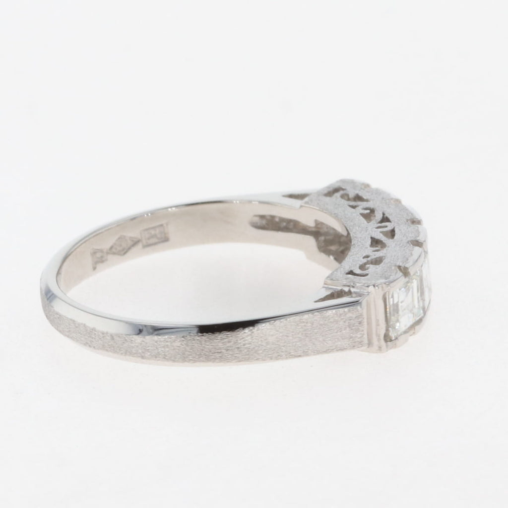 メレダイヤ デザインリング プラチナ 指輪 リング 7.5号 Pt850 ダイヤモンド レディース 【中古】 
 ラッピング可