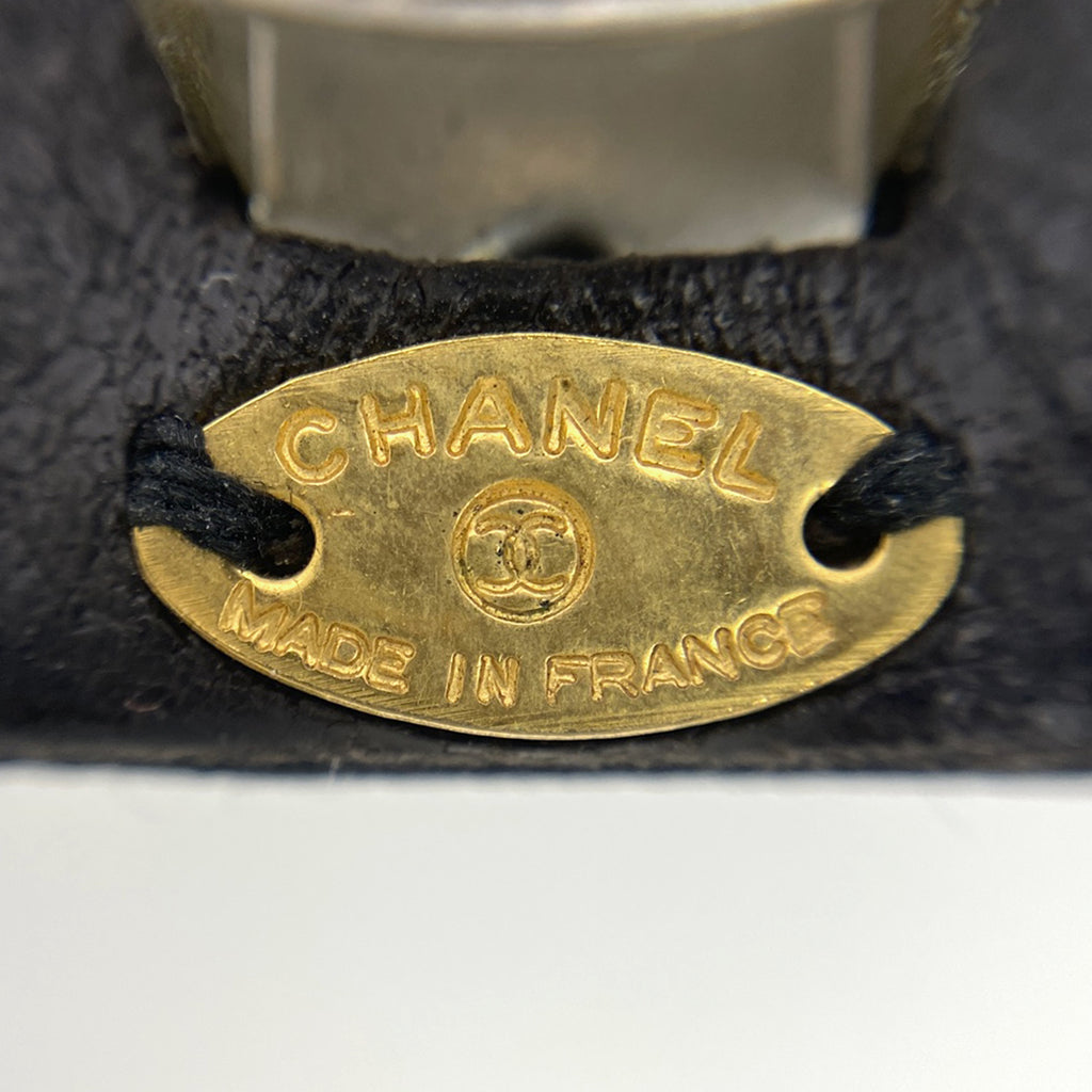 お色ダークブラウンCHANEL ココマーク スエード バレッタ シャネル 