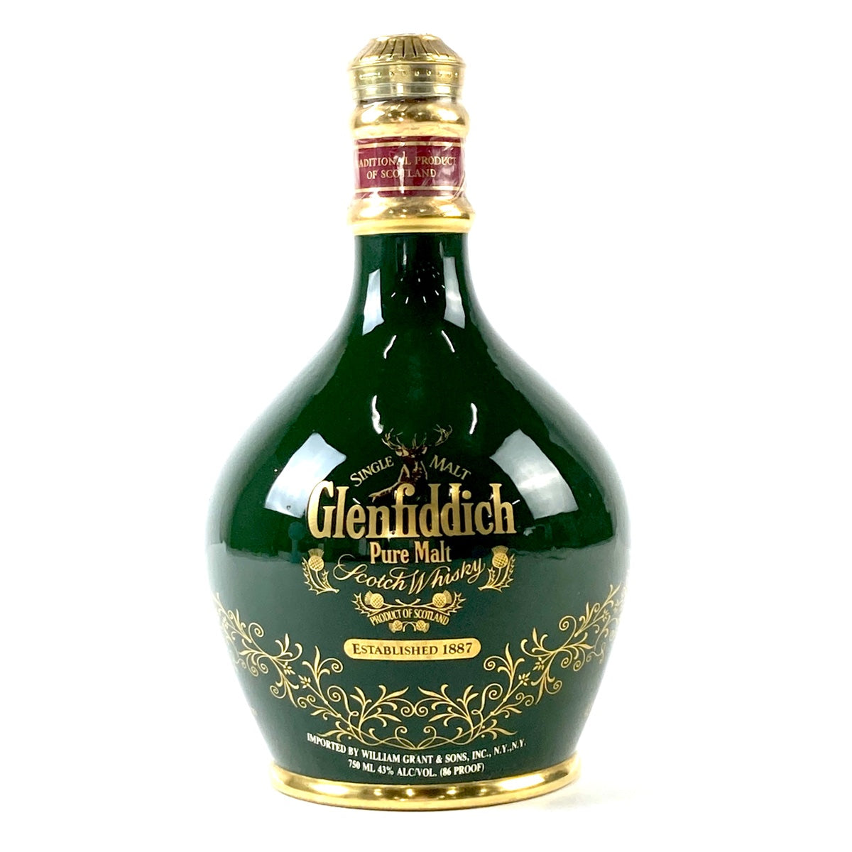 飲料・酒グレンフィディック 18年 ヴィンテージ 緑陶器ボトル