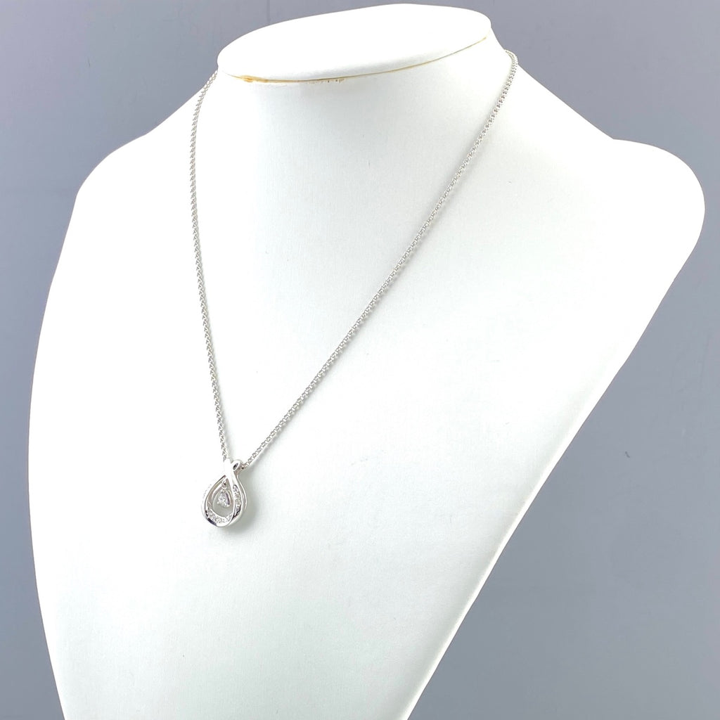 タサキ ダイヤモンド デザインネックレス WG ホワイトゴールド ペンダント メレダイヤ ネックレス K18 WG ダイヤモンド レディース 【中古】brjwl