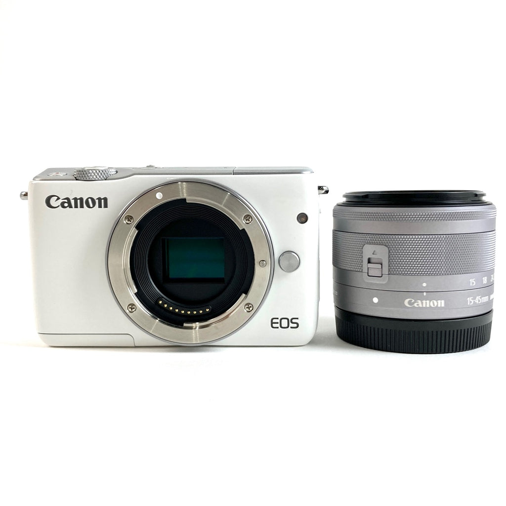 キヤノン Canon EOS M10 EF-M 15-45 IS STM レンズキット ホワイト デジタル ミラーレス 一眼カメラ 【中古】