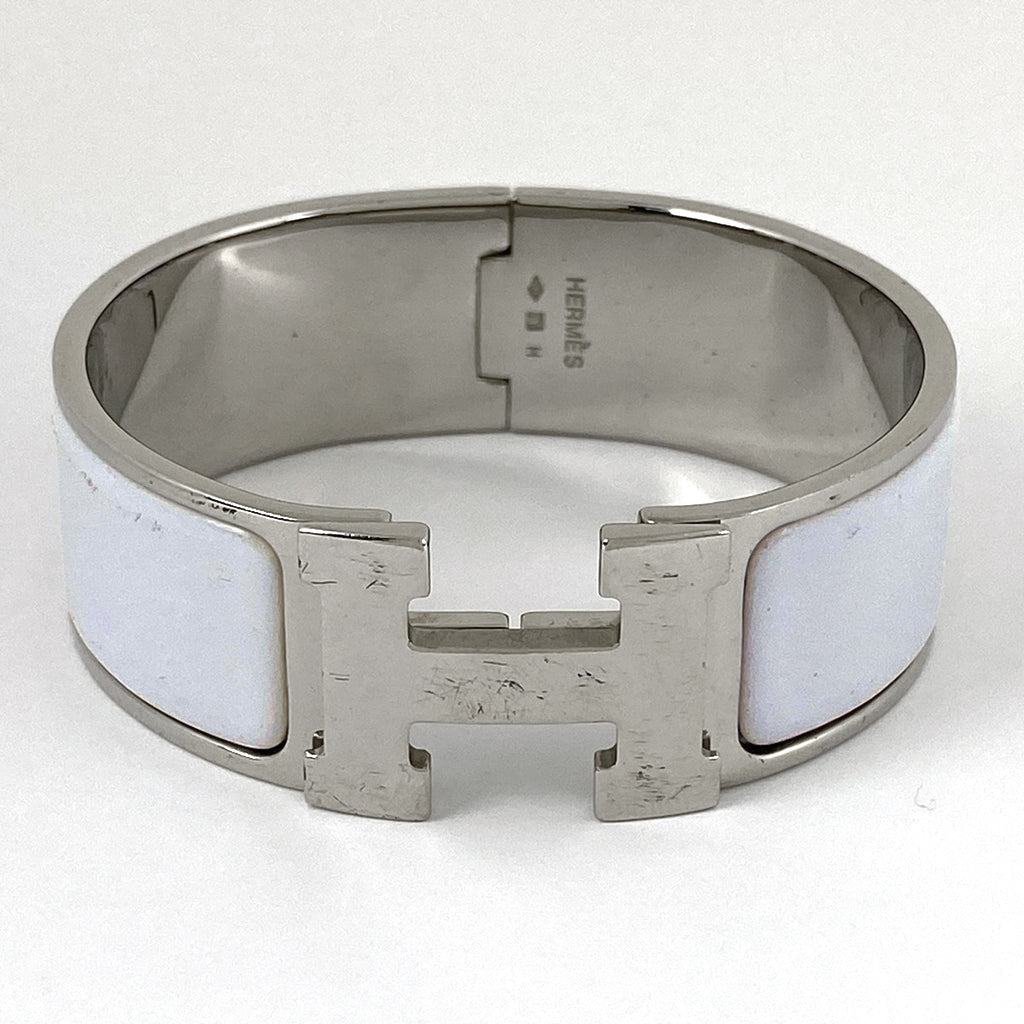 HERMES エルメス H ロゴ バングル GP クリッククラックGM