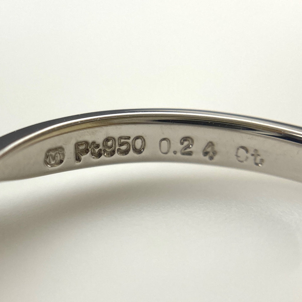 【最終値引き】 ミキモト ソリティア リング プラチナ 指輪 リング 11号 Pt950 ダイヤモンド レディース 【中古】brjwl